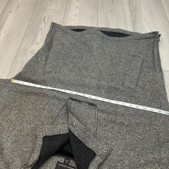 Banana Republic Womens Small Gray Wool Popover Wedge Jacket - Picture 11 of 13